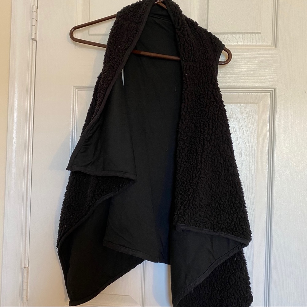 reversible faux fur vest